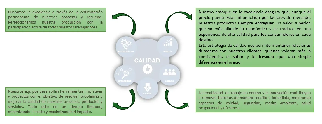 Certificaciones y estándares de calidad de C. y A. Los Frutales